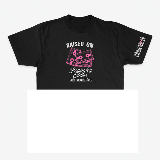 Raised On Lowrider Oldies - Crop Tee (Womens)